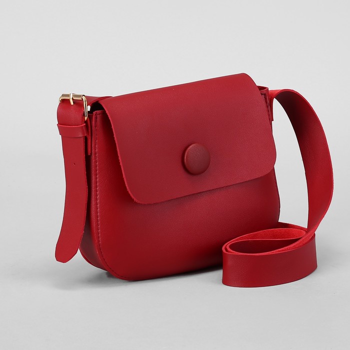 Сумка женская, отдел на молнии, регулируемый ремень, цвет бордовый