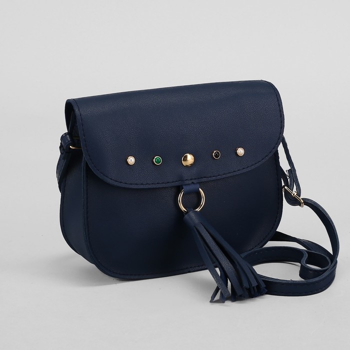 Сумка женская, отдел на молнии, регулируемый ремень, цвет синий