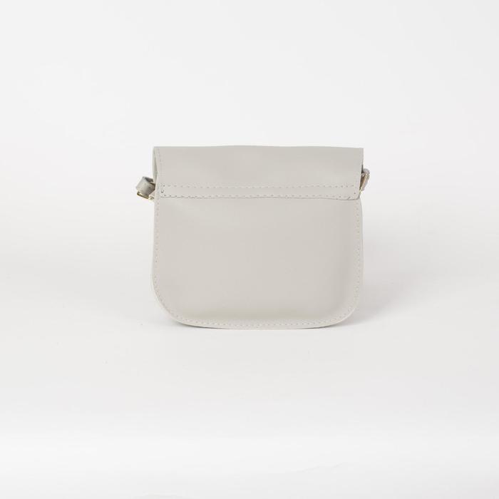 Сумка женская, отдел на молнии, регулируемый ремень, цвет серый