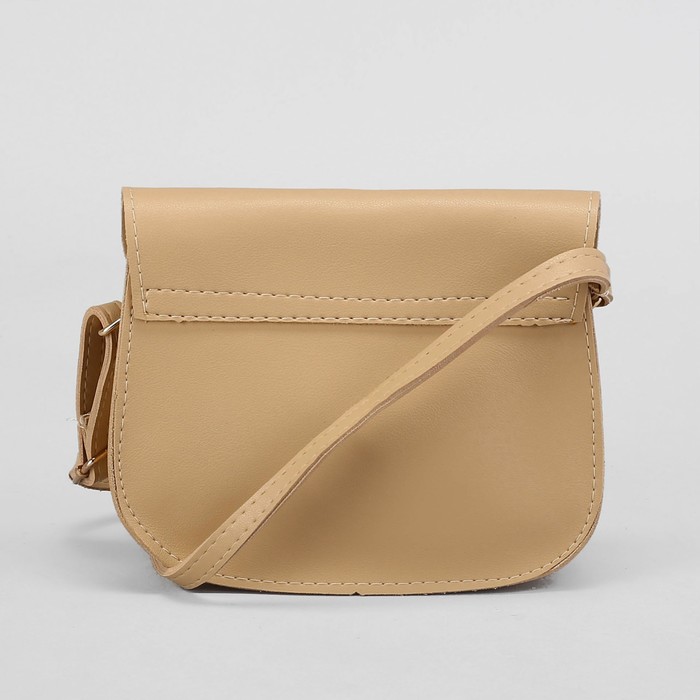 Сумка женская, отдел на молнии, регулируемый ремень, цвет бежевый