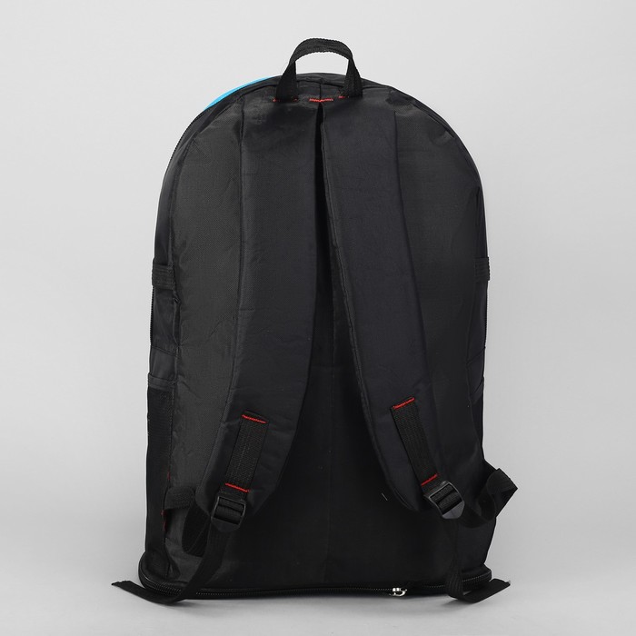 Рюкзак тур Турист, 35*14*51/66, трансф, отд на молнии, 3 н/кармана, 2 бок сетки, черн/синий 283889