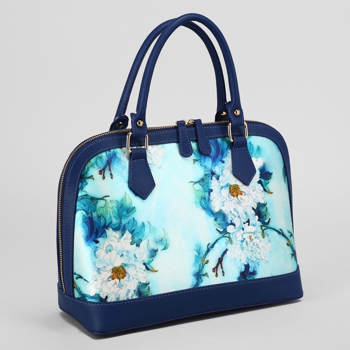 Сумка женская, отдел с перегородкой на молнии, цвет синий