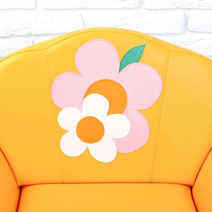 Комплект мягкой мебели "Карина", зелёно-жёлтый, с цветами