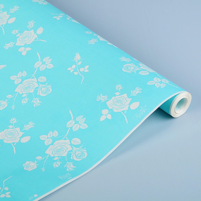 Бумага упаковочная крафт, "Виксен", цвет мятный, двухсторонняя, 0,7 х 7,3 м