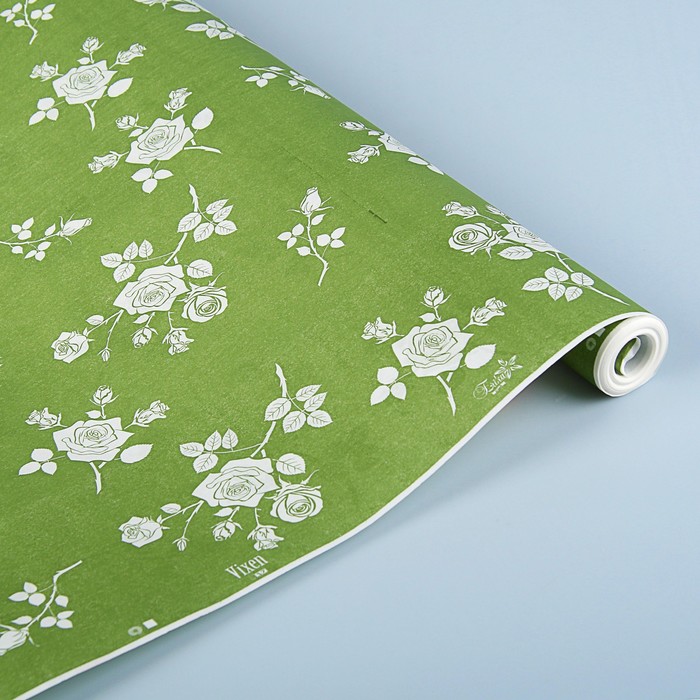 Бумага упаковочная крафт, "Виксен", хаки, двухсторонняя, 0,7 х 7,3 м