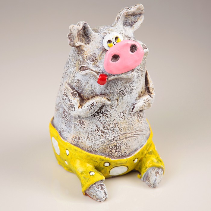 Копилка "Свинка в штанишках" забавная 24см