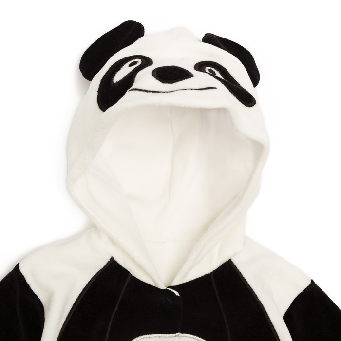 Костюм детский (кофточка,брюки) ПАНДА, рост 62 см, цвет чёрный/белый 518-269В-20/62_М