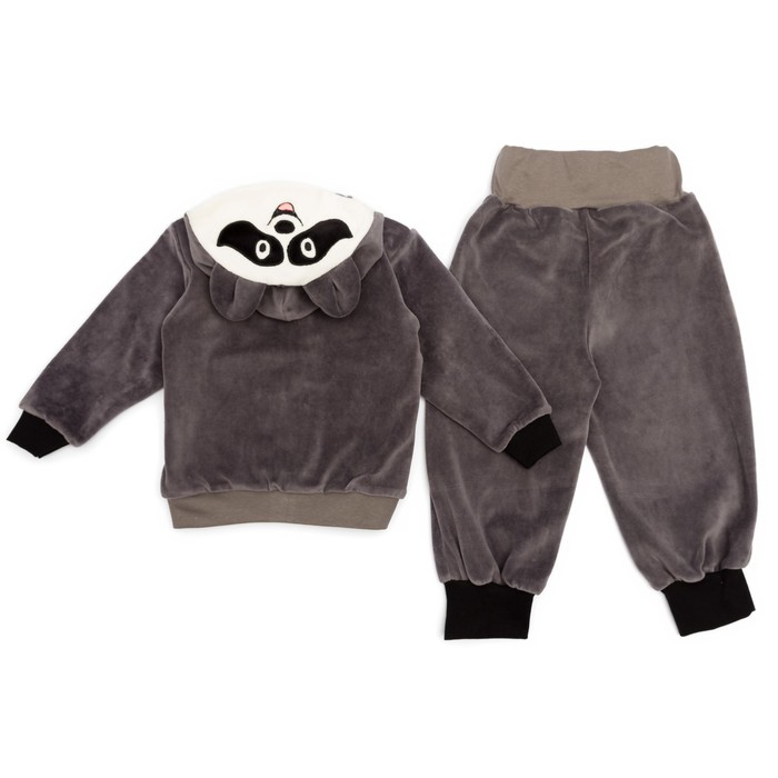 Костюм детский (кофточка,брюки) ЕНОТ, рост 62 см, цвет серый 518-278В-20/62_М