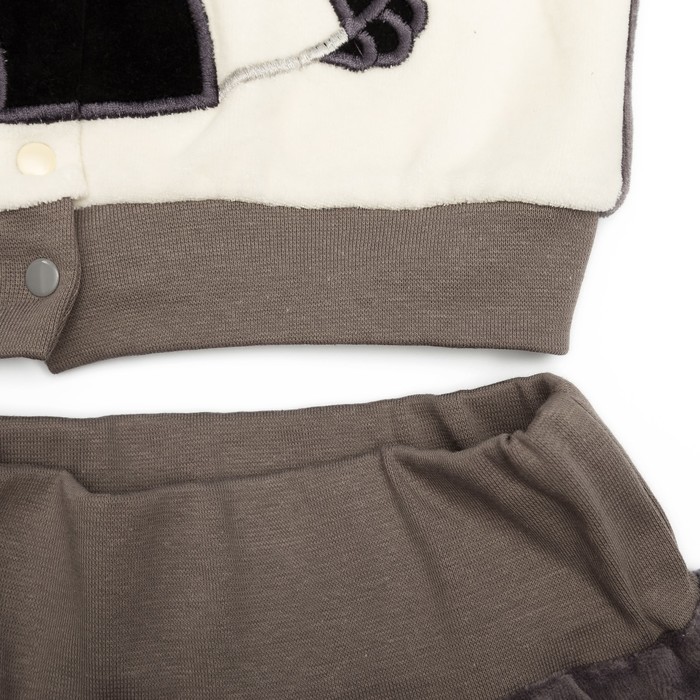 Костюм детский (кофточка,брюки) ЕНОТ, рост 62 см, цвет серый 518-278В-20/62_М