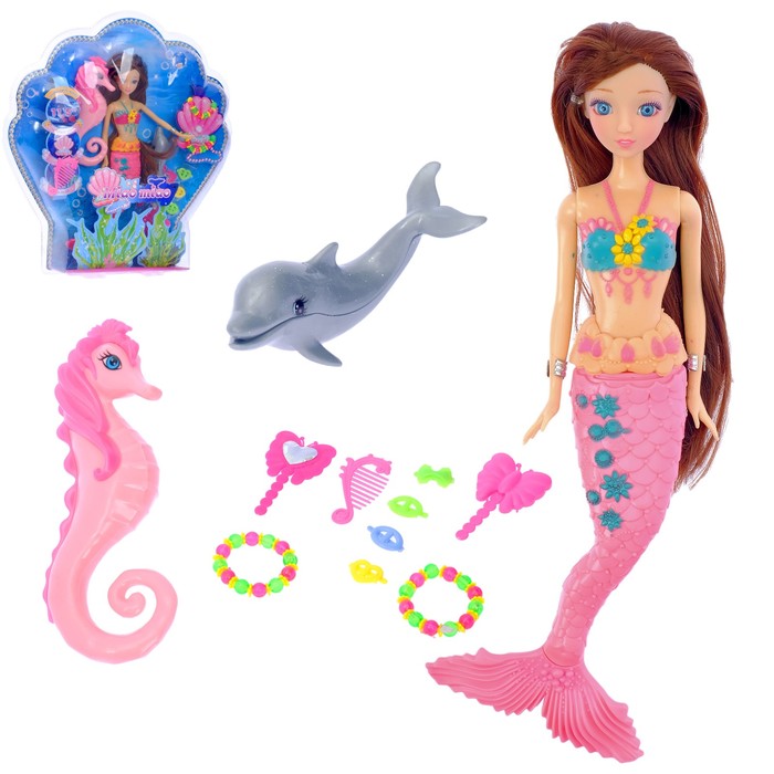 Кукла "Русалка" с морскими питомцами