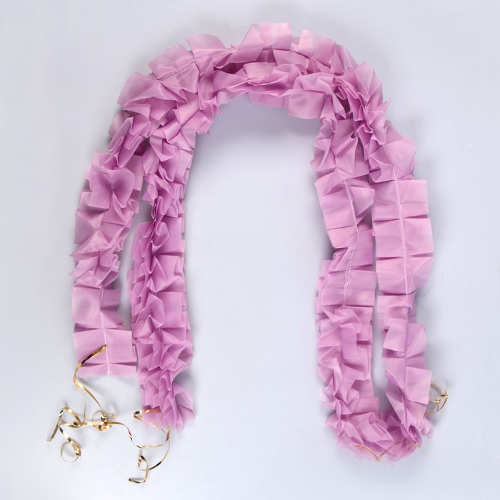 Набор на авто кольца на крышу/лента на капот углом 3м/4 банта на ручки, сиреневый