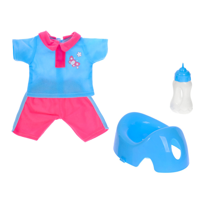 Пупс функциональный "Мила" в платье, с аксессуарами, пьёт, писает, МИКС