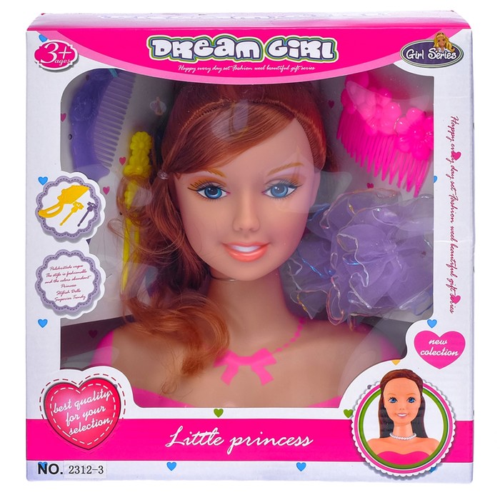 Кукла-манекен для создания причёсок "Стильная леди" с аксессуарами, МИКС