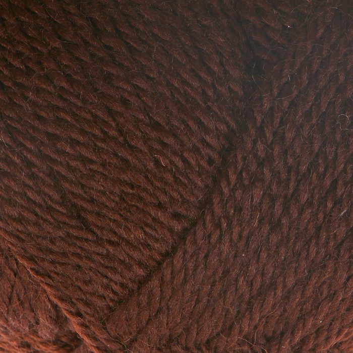 Пряжа "Нимфа" 35% импортная п/т шерсть, 65% акрил 300м/100гр (268 т. шоколад)