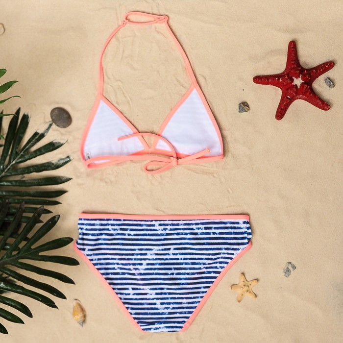 Купальный костюм для девочки "GRAND CHIC", рост 146-152 (36) см, цвет оранжевый ИКТ ESLI