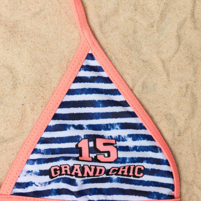 Купальный костюм для девочки "GRAND CHIC", рост 146-152 (36) см, цвет оранжевый ИКТ ESLI