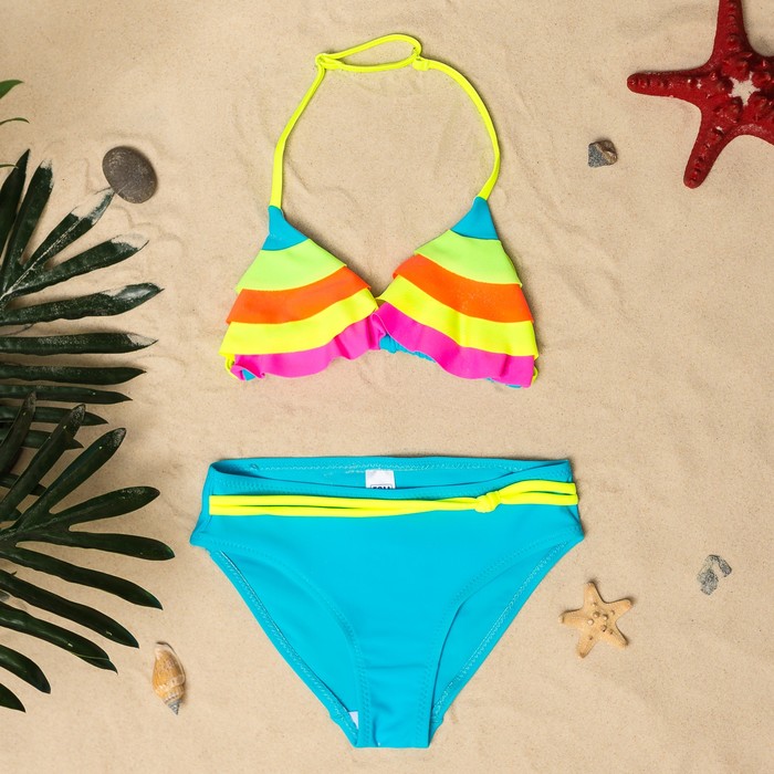 Купальный костюм для девочки "HAWAI", рост 110-116 (28) см, цвет голубой ИКТ ESLI