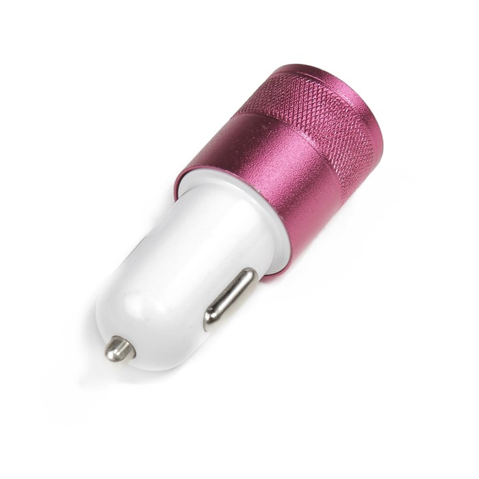 Зарядное устройство от прикуривателя, Iphone 5, 6, 7, розовый