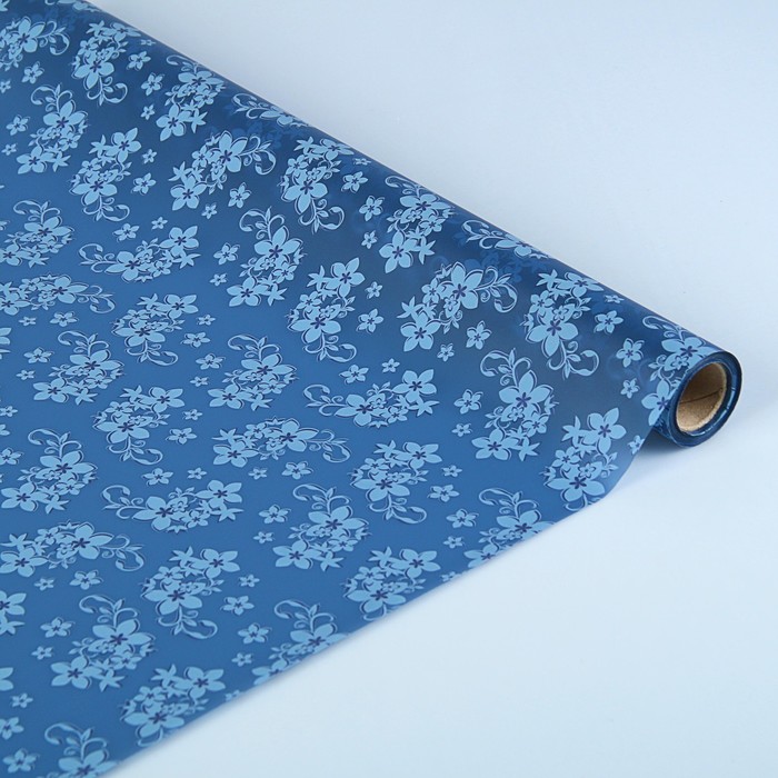 Пленка матовая "Амариллис", синий, 0,5 х 15 м