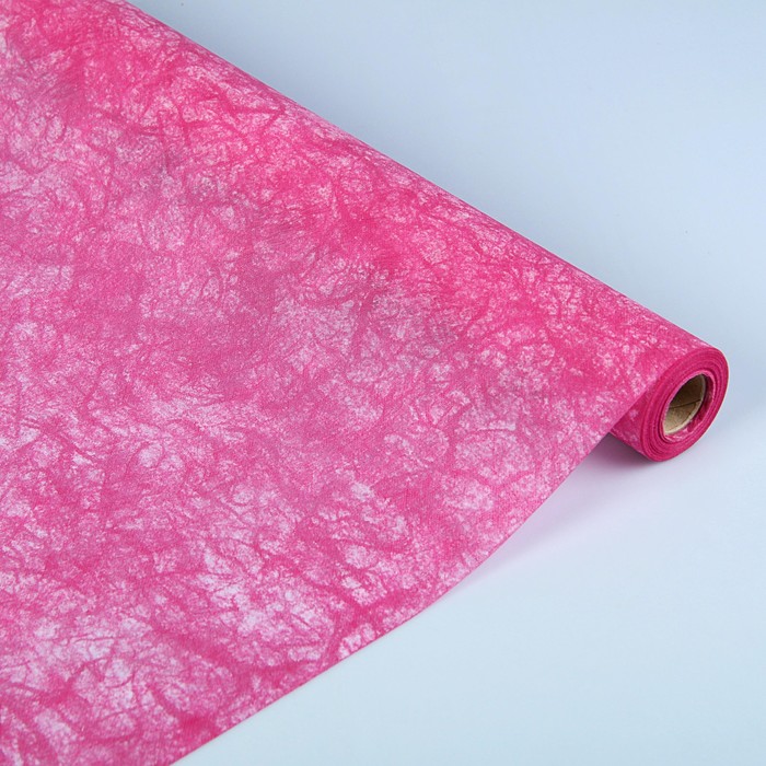 Фетр фактурный "Мрамор" , малиновый, 0,5 х 15 м