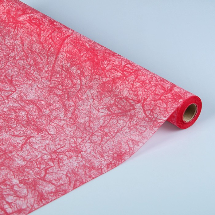 Фетр фактурный "Мрамор" , красный, 0,5 х 15 м