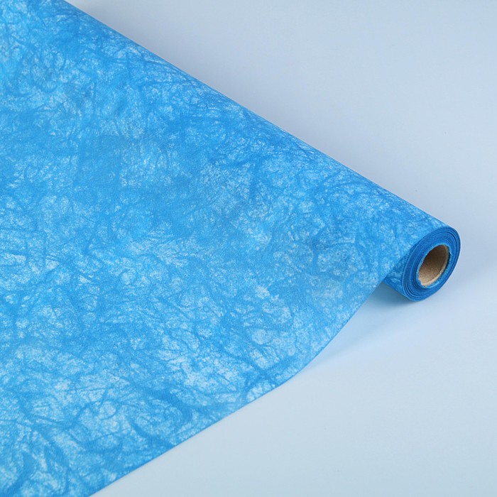 Фетр фактурный "Мрамор" , голубой, 0,5 х 15 м