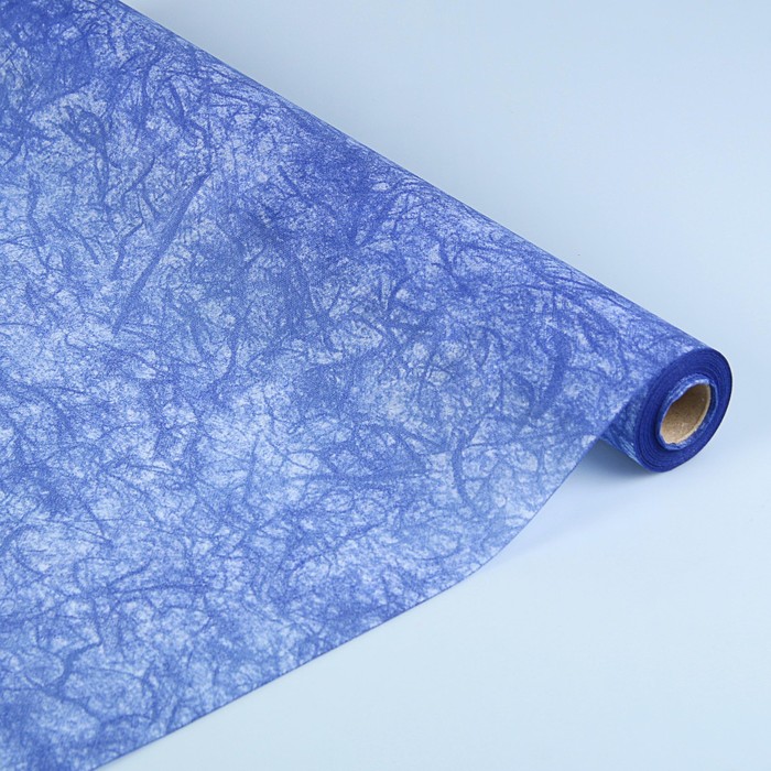 Фетр фактурный "Мрамор" , синий, 0,5 х 15 м