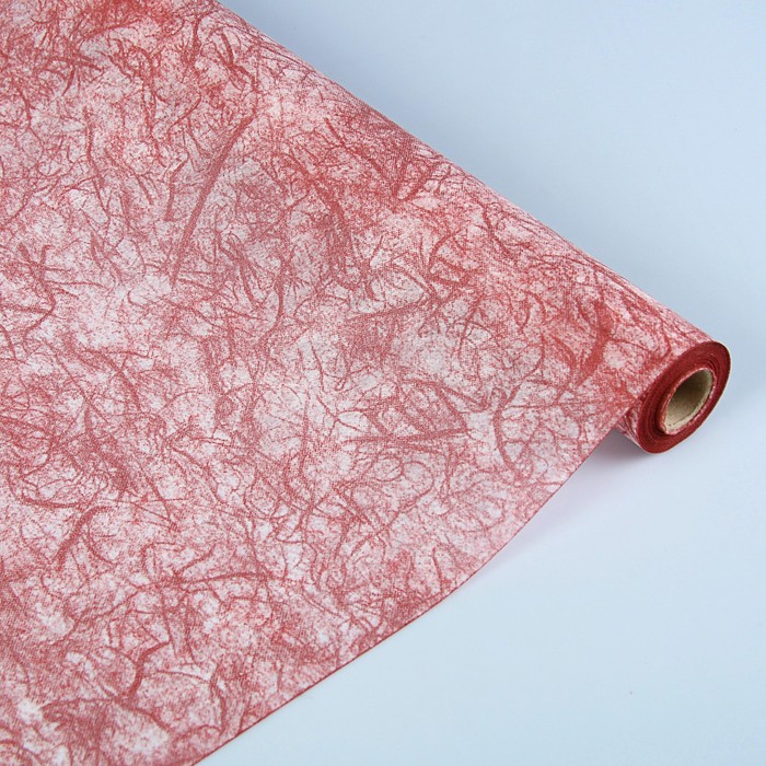 Фетр фактурный "Мрамор" , вишневый, 0,5 х 15 м