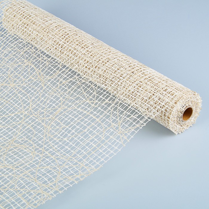 Сетка «Джут» двухцветная, бело-бежевый, 0,54 х 4,57 м