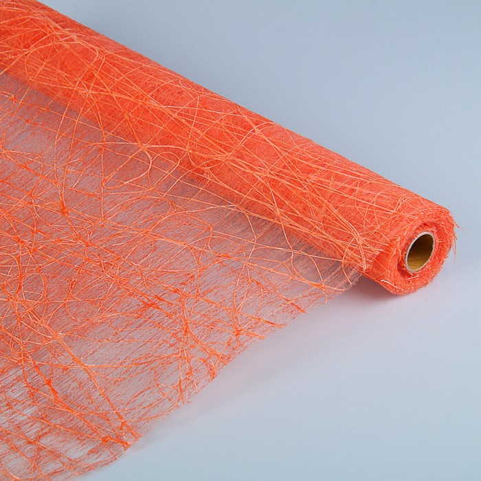 Сетка «Флерон», с фетром, BOZA, ярко-оранжевый, 0,53 x 4,57 м