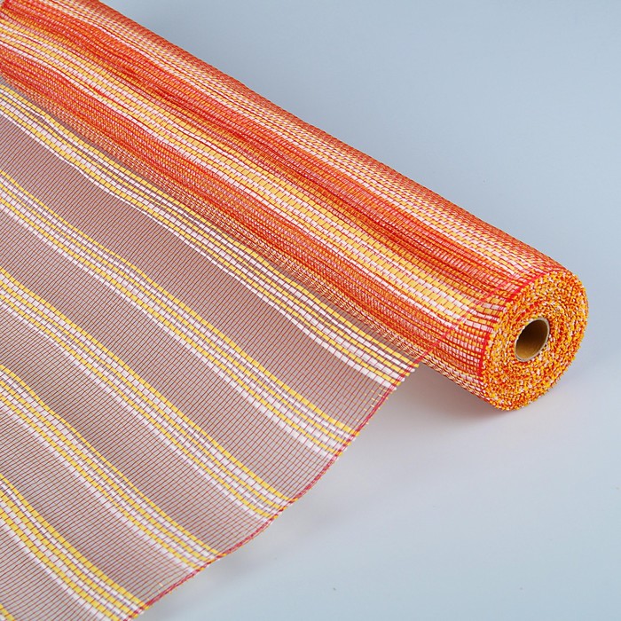 Сетка "Райе" вертикальная, красно-жёлтый, 0,54 х 9,1 м