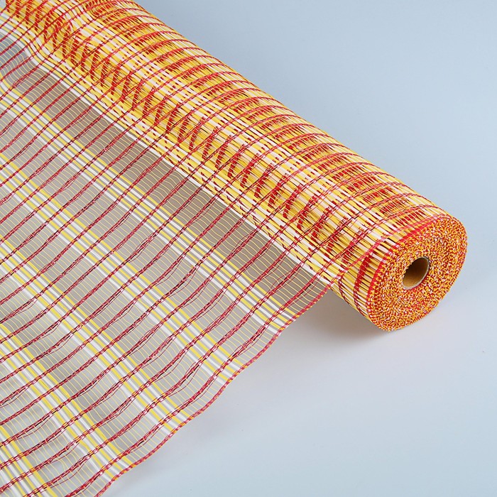 Сетка "Тонкин", красно-желтый, 0,54 х 9,1 м