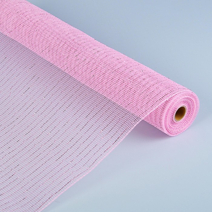 Сетка металлизированная, розовый, 0,54 х 9,1 м