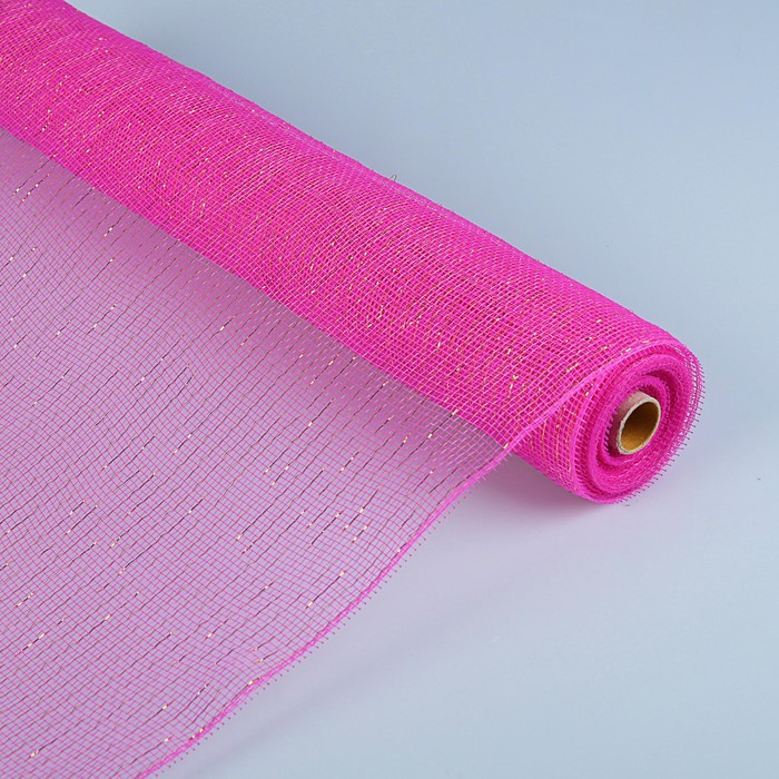 Сетка металлизированная, фуксия, 0,54 х 9,1 м