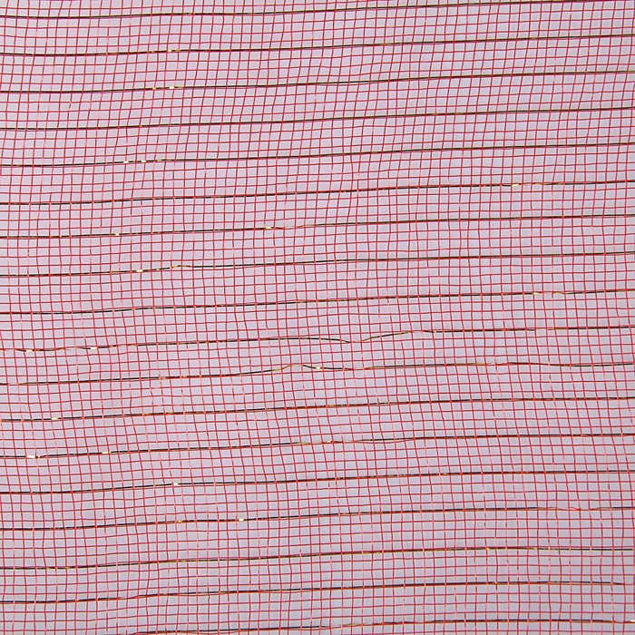 Сетка металлизированная, красно-золотой, 0,54 х 9,1 м