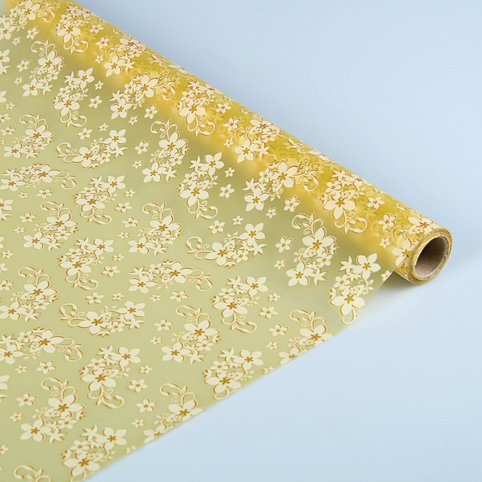 Пленка матовая "Амариллис", желтый, 0,5 х 15 м