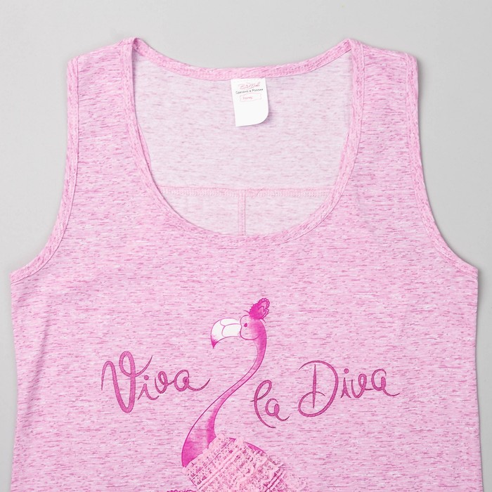 Пижама женская (майка, шорты) Фламинго-2 цвет розовый, р-р 52