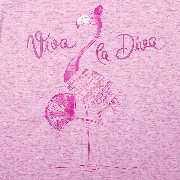 Пижама женская (майка, шорты) Фламинго-2 цвет розовый, р-р 52