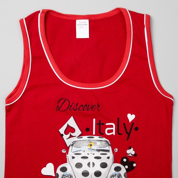 Пижама женская (майка, шорты) Тачка-2 цвет красный, р-р 50