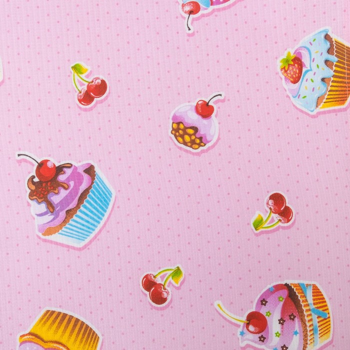 Набор Радушная хозяйка "Пирожные", 4 ваф. полотенца (165 г/м), 2 прихватки, рукавичка, ваза, бязь 125г/м2