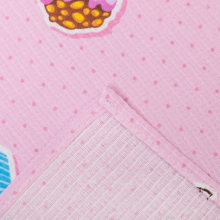 Набор Радушная хозяйка "Пирожные", 4 ваф. полотенца (165 г/м), 2 прихватки, рукавичка, ваза, бязь 125г/м2