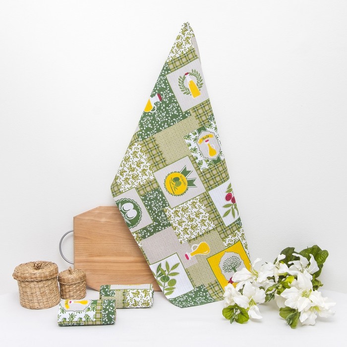 Набор полотенец 40х70 см Радушная хозяйка (3 шт.) "Греция", пакет, 165г/м2, хл100%