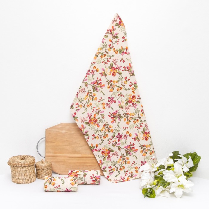 Набор полотенец 40х70 см Радушная хозяйка (3 шт.) "Барбарис", пакет, 165г/м2, хл100%