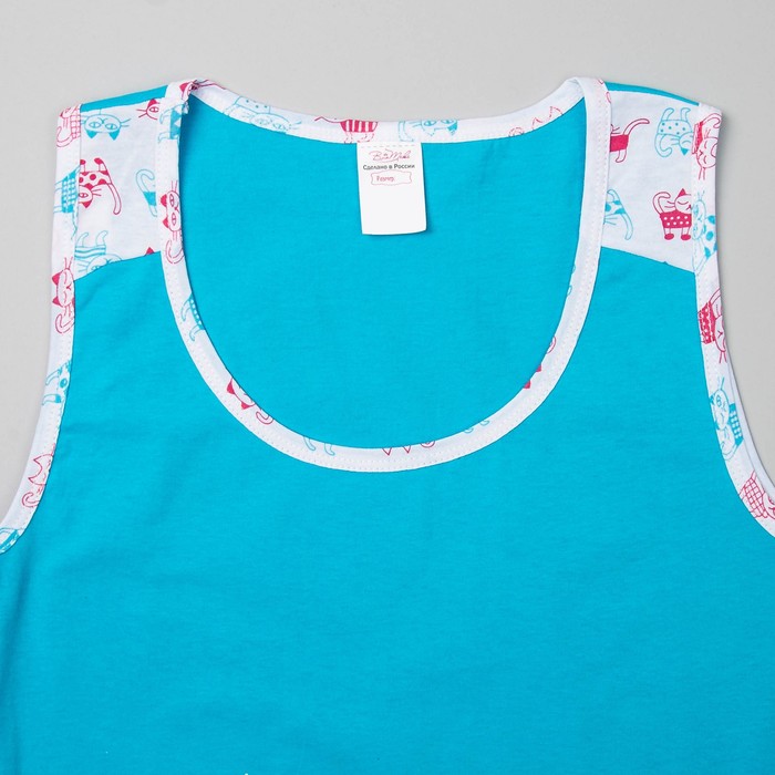 Пижама женская (майка, шорты) Забияка-2 цвет голубой, р-р 44