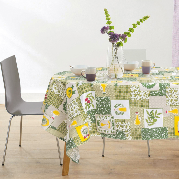 Скатерть рогожка 145х145 см Радушная хозяйка "Греция"
