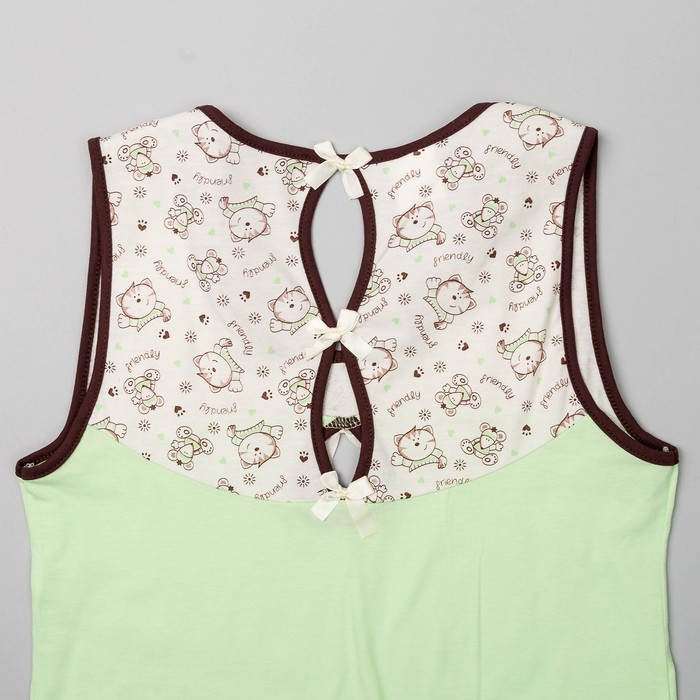 Пижама женская (майка, шорты) Ваниль-3 цвет салатовый, р-р 52