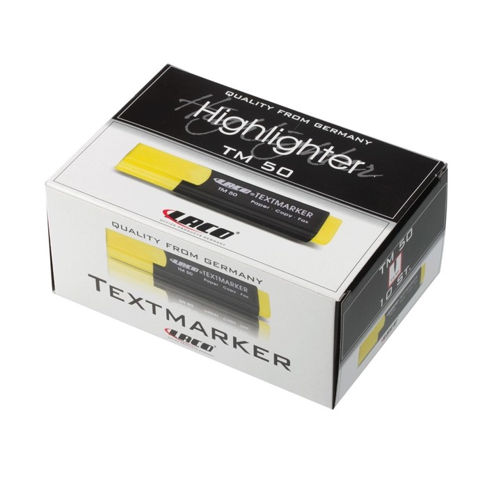 Маркер текстовыделитель 6мм LACO ТМ 50, жёлтый