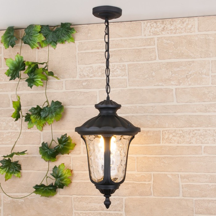 Светильник Elektrostandard садово-парковый, 60 Вт, E27, IP44, подвесной, Carina H черный