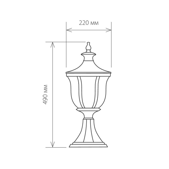 Светильник Elektrostandard садово-парковый, 60 Вт, E27, IP44, на основании, Taurus S малахит