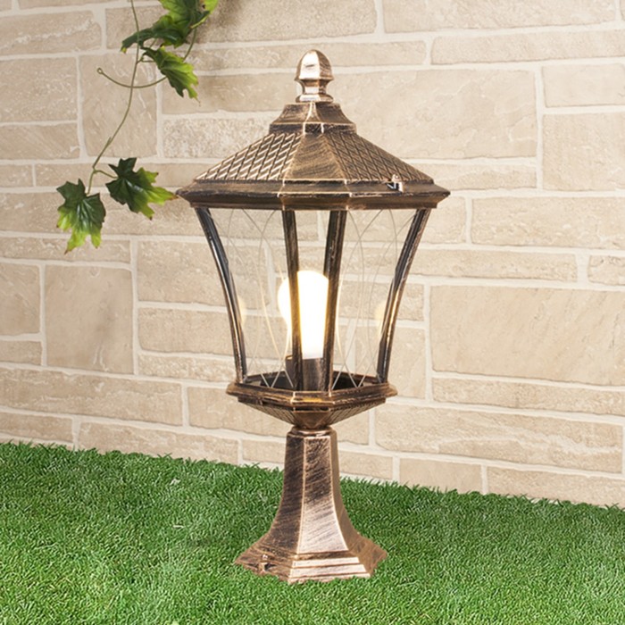 Светильник Elektrostandard, 60 Вт, E27, IP44, на основании, Virgo S черное золото